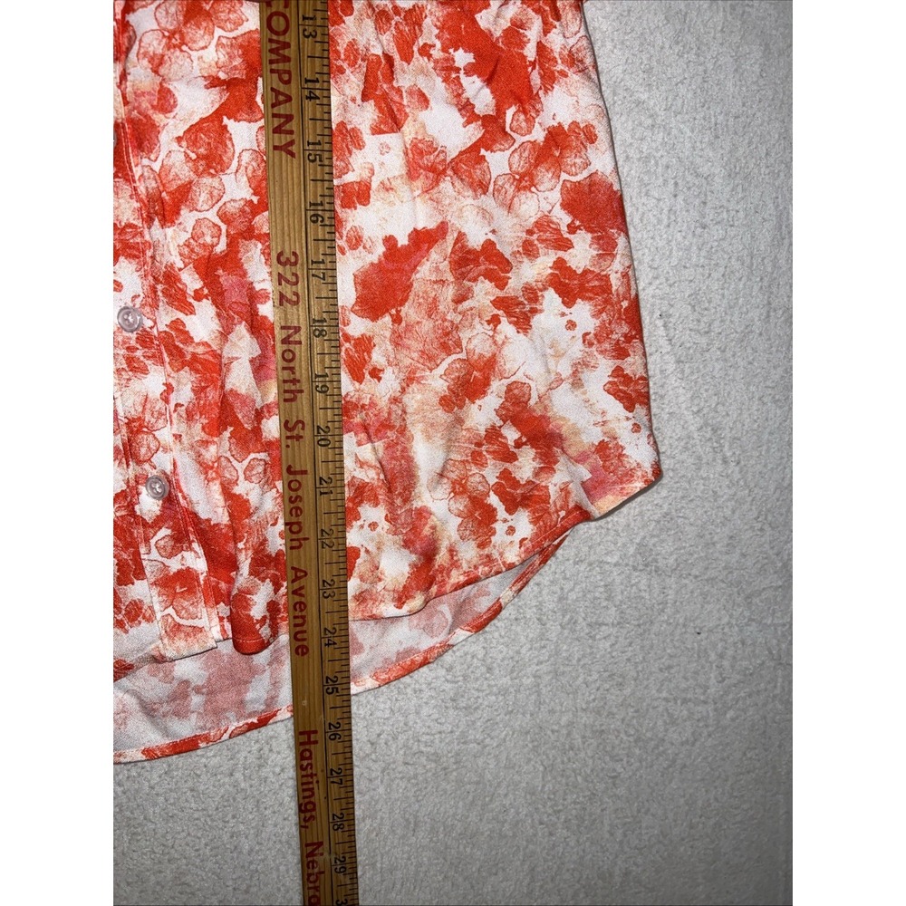 NWT KUT Froth The Kloth Sleeveless Coral White Ruffles Feminine summer Medium - Picture 6 of 9